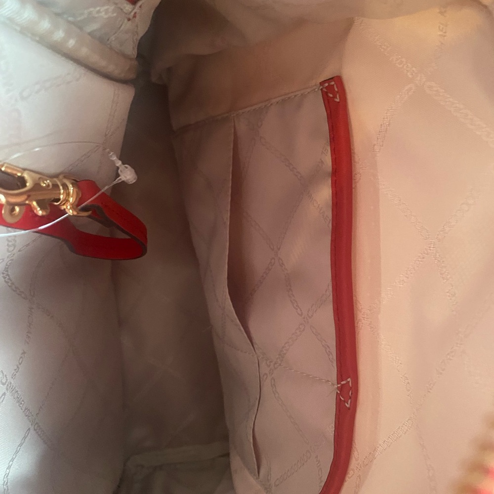 NWOT Michael Kors Rhea Studded backpack Bright Red - Picture 7 of 15